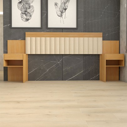 Quarto Completo Casal Aconchego 7 Portas 11 Gavetas Cinamomo Estrutura Premium 15mm - Panorama Móveis