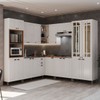 Cozinha Completa Firenze 20 Portas 2 Gavetas com Vidro 6171.116 Branco - Indékes