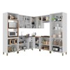Cozinha Completa Firenze 20 Portas 2 Gavetas com Vidro 6171.116 Branco - Indékes