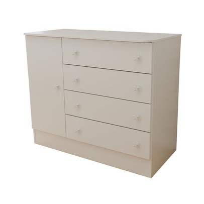 Cômoda Utopia 1 Porta 4 Gavetas Branco - Panorama Móveis