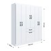 Guarda-Roupa Solteiro Laguna 7 Portas 1 Gaveta Branco - Irm Móveis