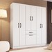 Guarda-Roupa Solteiro Laguna 7 Portas 1 Gaveta Branco - Irm Móveis