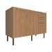 Balcão de Cozinha 120 Cm 2 Portas 3 Gavetas com Divisor de Talheres Cz3100 Freijó - Tecno Mobili
