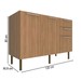 Balcão de Cozinha para Pia 120 Cm 2 Portas 3 Gavetas Cz3100 Freijó - Tecno Mobili