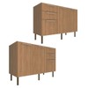Balcão de Cozinha para Pia 120 Cm 2 Portas 3 Gavetas Cz3100 Freijó - Tecno Mobili