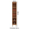 Paneleiro 40 Cm 2 Portas 5 Prateleiras Cz3108 Freijó - Tecno Mobili