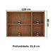 Armário Aéreo Cozinha 3 Portas 2 Prateleiras Cz3109 Freijó - Tecno Mobili