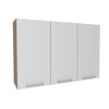 Armário Aéreo Cozinha 120 Cm 3 Portas 2 Prateleiras Cz3109 Freijó/Branco - Tecno Mobili