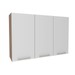 Armário Aéreo Cozinha 120 Cm 3 Portas 2 Prateleiras Cz3109 Freijó/Branco - Tecno Mobili