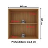 Armário Aéreo Cozinha 80 Cm 2 Portas Cz3115 Freijó - Tecno Mobili