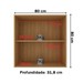 Armário Aéreo Cozinha 80 Cm 2 Portas Cz3115 Freijó - Tecno Mobili