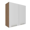Armário Aéreo Cozinha 80 Cm 2 Portas Cz3115 Freijó/Branco - Tecno Mobili