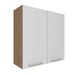 Armário Aéreo Cozinha 80 Cm 2 Portas Cz3115 Freijó/Branco - Tecno Mobili