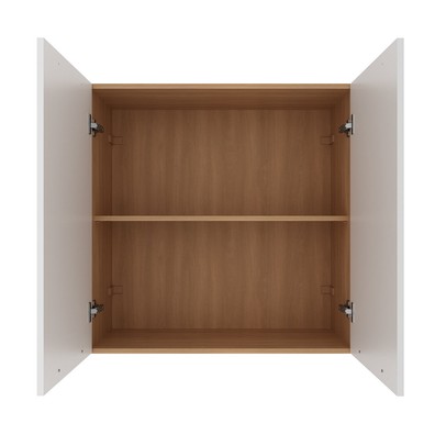 Armário Aéreo Cozinha 80 Cm 2 Portas Cz3115 Freijó/Branco - Tecno Mobili