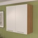 Armário Aéreo Cozinha 80 Cm 2 Portas Cz3115 Freijó/Branco - Tecno Mobili