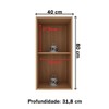 Armário Aéreo Cozinha 40 Cm 1 Porta Cz3118 Freijó - Tecno Mobili