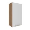 Armário Aéreo Cozinha 40 Cm 1 Porta Cz3118 Freijó/Branco - Tecno Mobili