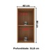 Armário Aéreo Cozinha 40 Cm 1 Porta Cz3118 Freijó/Branco - Tecno Mobili