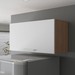 Armário Aéreo Cozinha 80cm 1 Porta Cz3119 Freijó/Branco - Tecno Mobili