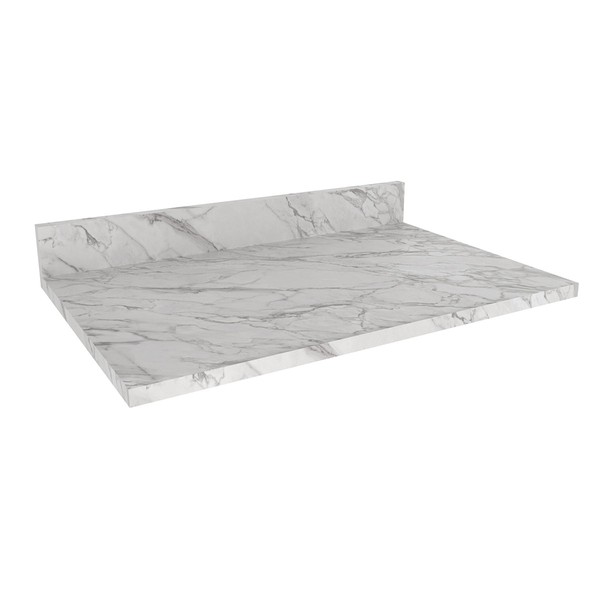 Tampo para Balcão 80cm Cz3121 Mármore Branco - Tecno Mobili