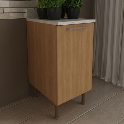 Balcão de Cozinha 40 Cm 1 Porta 1 Prateleira Cz3129 Freijó - Tecno Mobili