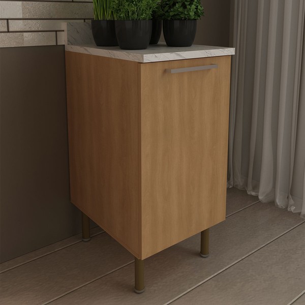 Balcão de Cozinha 40 Cm 1 Porta 1 Prateleira Cz3129 Freijó - Tecno Mobili