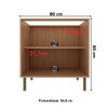 Balcão de Cozinha 80 Cm 2 Portas 1 Prateleira Cz3131 Freijó - Tecno Mobili