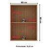Armário Aéreo Cozinha 60 Cm 2 Portas 1 Prateleira Cz3141 Freijó - Tecno Mobili