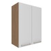 Armário Aéreo Cozinha 60 Cm 2 Portas 1 Prateleira Cz3141 Freijó/Branco - Tecno Mobili