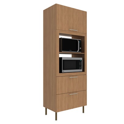 Torre Quente 1 Porta 2 Gavetas Cz3142 Freijó - Tecno Mobili