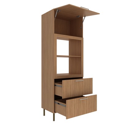 Torre Quente 1 Porta 2 Gavetas Cz3142 Freijó - Tecno Mobili