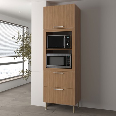 Torre Quente 1 Porta 2 Gavetas Cz3142 Freijó - Tecno Mobili