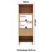Torre Quente 1 Porta 2 Gavetas Cz3142 Freijó/Branco - Tecno Mobili