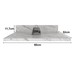 Tampo para Balcão 60cm Cz3144 Mármore Branco - Tecno Mobili