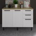 Balcão de Cozinha 120 Cm 2 Portas 3 Gavetas Cz3300 Branco - Tecno Mobili