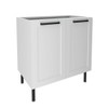 Balcão de Cozinha 80 Cm 2 Portas 1 Prateleira Cz3301 Branco - Tecno Mobili