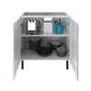 Balcão de Cozinha 80 Cm 2 Portas 1 Prateleira Cz3301 Branco - Tecno Mobili