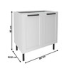 Balcão de Cozinha 80 Cm 2 Portas 1 Prateleira Cz3301 Branco - Tecno Mobili