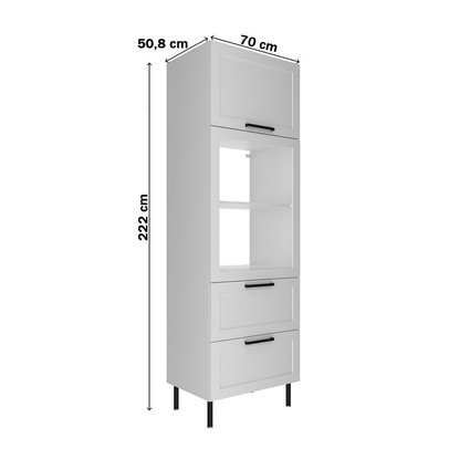 Torre Quente 1 Porta 2 Gavetas Cz3306 Branco - Tecno Mobili