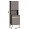 Paneleiro Silver 2 Portas 3 Prateleiras Gris - Pnr Móveis