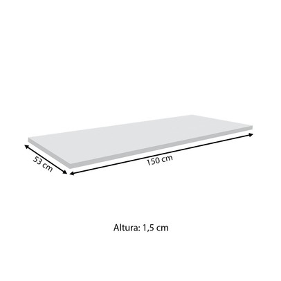 Tampo para Balcão Silver 150 Cm Supremo - Pnr Móveis