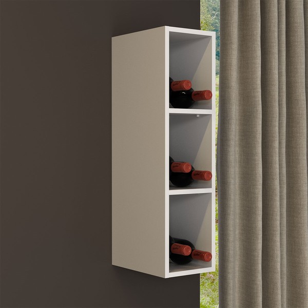 Armário Aéreo Cozinha 20 Cm 2 Prateliras 100% Mdf Cz3318 Branco - Tecno Mobili