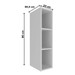Armário Aéreo Cozinha 20 Cm 2 Prateliras 100% Mdf Cz3318 Branco - Tecno Mobili