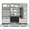 Guarda-Roupa Casal 3 Portas 4 Gavetas  B573a Branco Brilho - Kappesberg