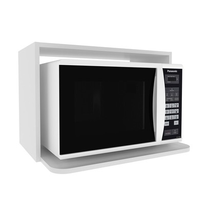 Armário Aéreo Cozinha para Microondas 100% Mdf Cz3319 Branco - Tecno Mobili