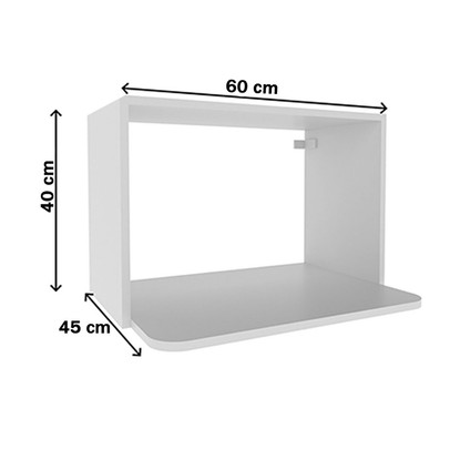 Armário Aéreo Cozinha para Microondas 100% Mdf Cz3319 Branco - Tecno Mobili