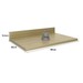 Tampo para Balcão 80 Cm 100% Mdf Cz3327 Carvalho Tropical - Tecno Mobili
