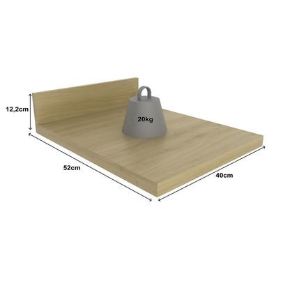 Tampo para Balcão 40cm 100% Mdf Cz3328 Carvalho Tropical - Tecno Mobili