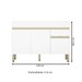 Balcão de Cozinha para Pia 120 Cm Silver 3 Portas 1 Gaveta Supremo - Pnr Móveis