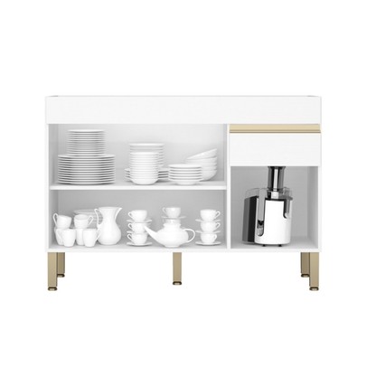 Balcão de Cozinha para Pia 120 Cm Silver 3 Portas 1 Gaveta Supremo - Pnr Móveis